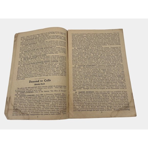 1924 The Convict Ship Success Tour Guidebook England Oldest Ship in the World - Picture 5 of 6